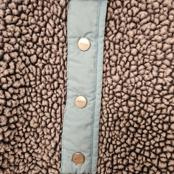 Girl's JUSTICE Sherpa fuzzy faux fur pullover with pockets size 10 - Picture 3 of 10